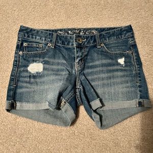 Distressed Express Denim Shorts